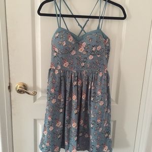 Target Xhilaration Turquoise Floral Dress